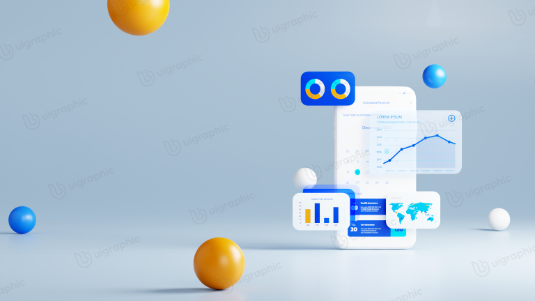 Digital Marketing - Sales 3D Illustration for landing page