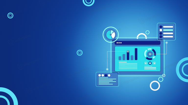 Data Analysis - Marketing 3D Illustration for landing page