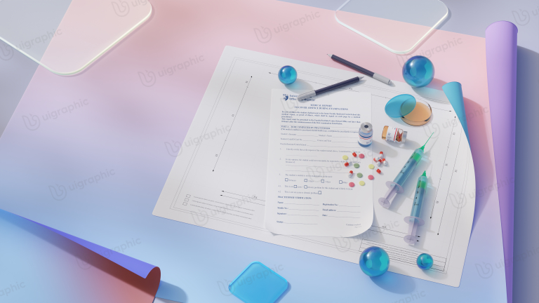 Medical - Prescriptions 3D Illustration for landing page