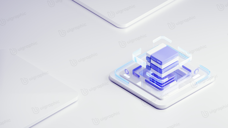 Cloud Technology 3D Illustration for landing page