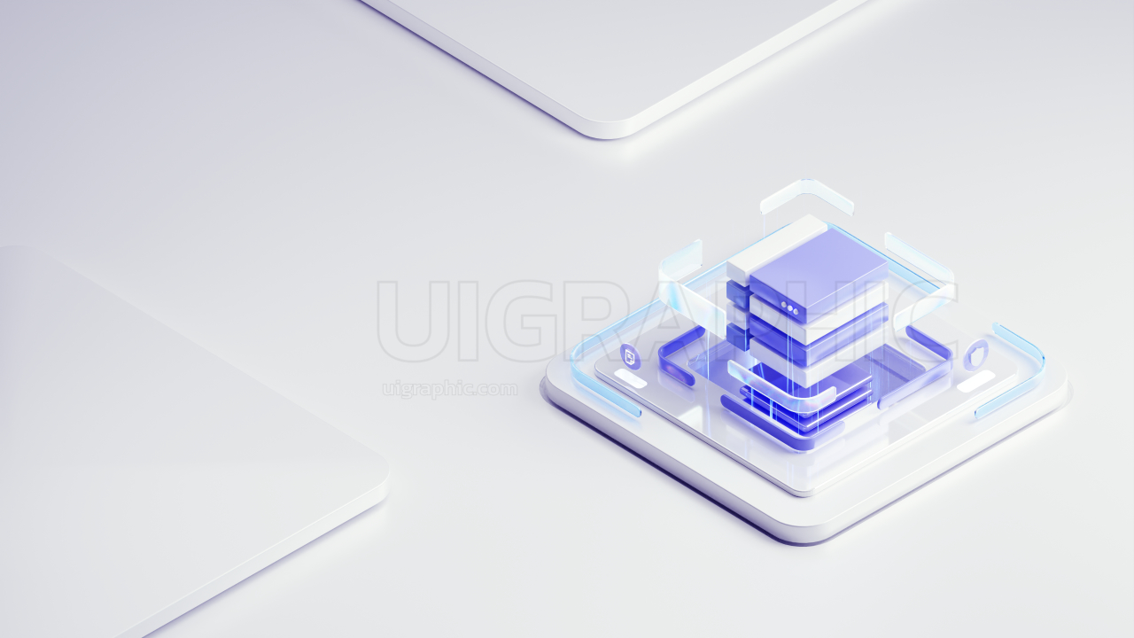 Cloud Technology 3D Illustration for landing page