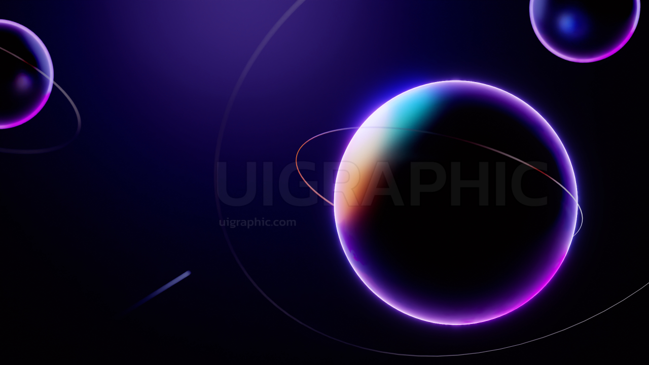 Abstract Planet 3D Illustration for landing page