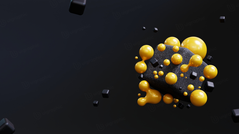 Abstract 3D Illustration for landing page