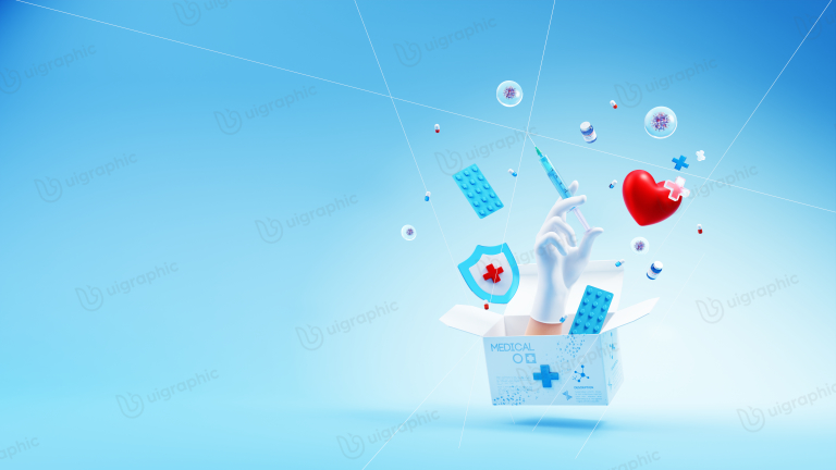 Medical - Health - Wellness 3D Illustration for landing page