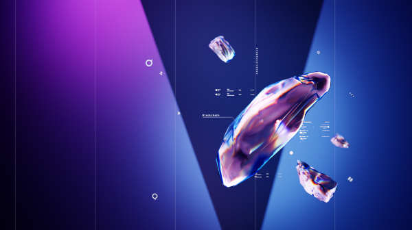 Abstract 3D illustration for website's hero section